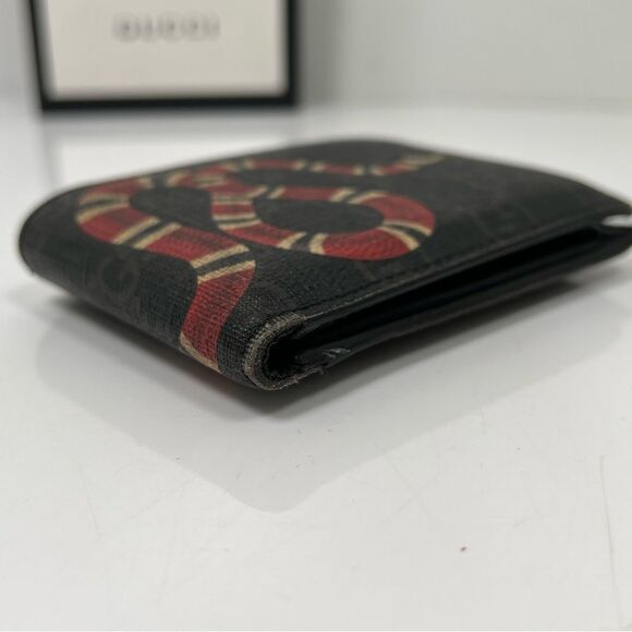 Mens Gucci Wallet Bifold GG Supreme Kingsnake Print (Pre-Owned / Used) - Picture 5 of 10
